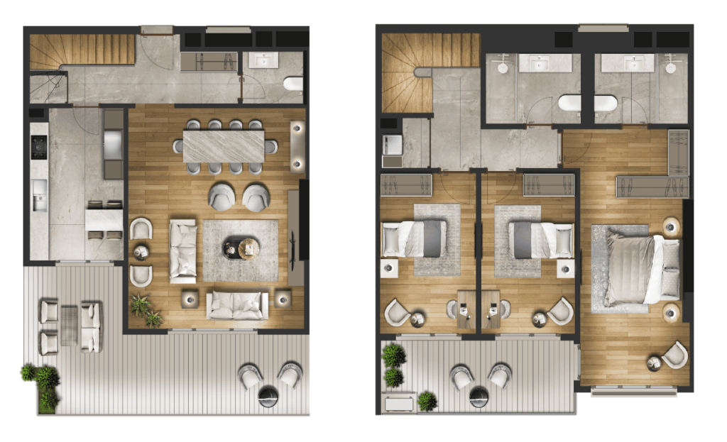 3+1 дуплекс • 230–369 м²