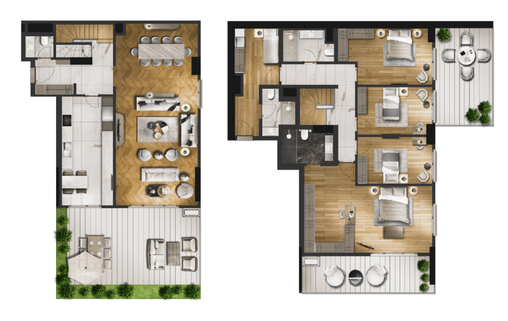 Дуплексы 4+1 / 4.5+1 / 4,5+2